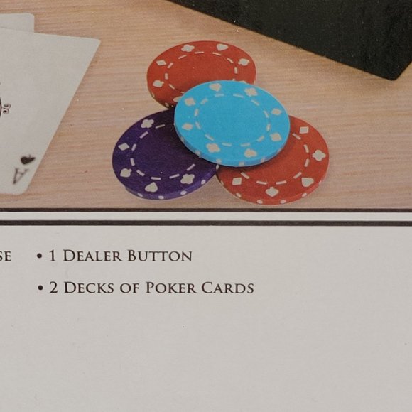 Deluxe Poker Chip Set Natural Wood Veneer Craftsman Collection NEW - Picture 7 of 8